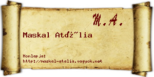 Maskal Atália névjegykártya